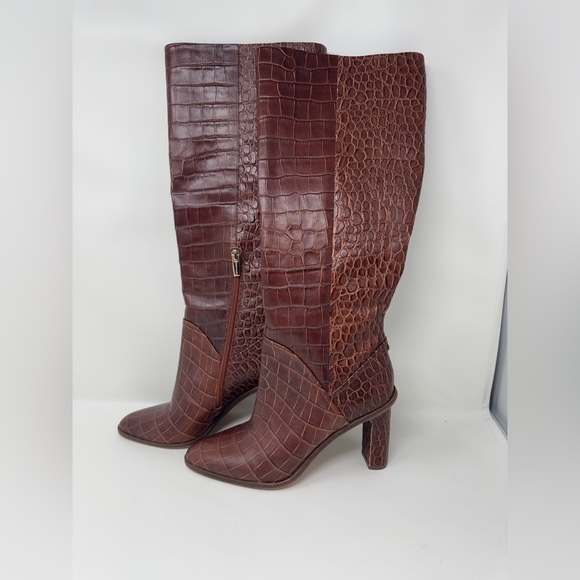 Vince Camuto NEW Phranzie Tall Croc Leather Boot - Picture 4 of 10